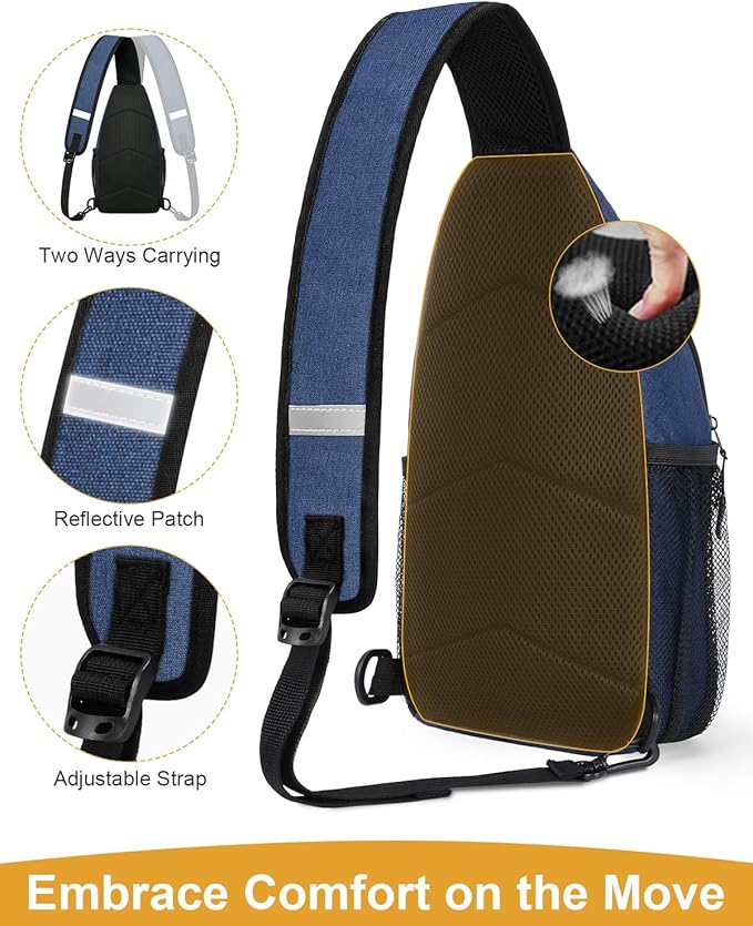 Crossbody Bags for Women Man Waterproof Sling Bag Backpack Trendy Casual Cross Body Bag with