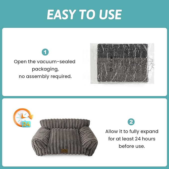 Cute Cat Couch, Premium Plush Faux Fur Pet Couch Bed, Ultra-Soft Pet Furniture for Cats & Small