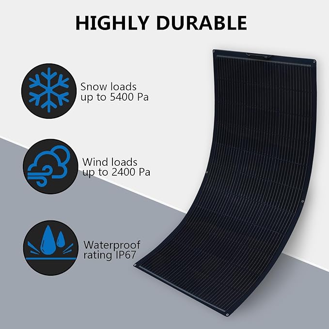 Flexible Solar Panel 4pcs 150W Fiberglass Monocrystalline 600W Lightweight Module for Off-Grid RV