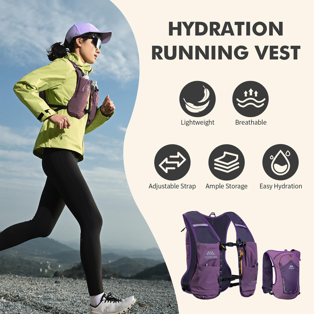 AONIJIE Hydration Vest - 8L - product view 5
