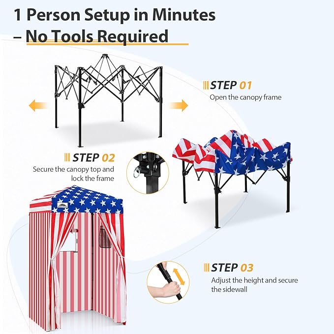 EAGLE PEAK Flex Ultra Compact 4x4 Pop-up Canopy, Sun Shelter, Changing Room, Portable Privacy