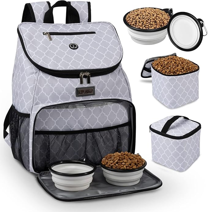 BAGLHER丨Dog Travel Bag, Airline Approved Pet Supplies Backpack, Dog Travel Backpack with 2 Silicone