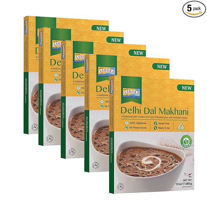 Ashoka Gluten-Free Meals, Microwave Ready Vegan Black Gram & Kidney Beans, Heat & Serve Meals