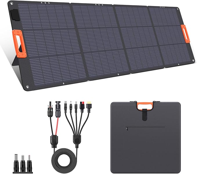 N-Type 16BB 200W Portable Solar Panel for Power Station,ETFE Foldable Solar Panel High 25%