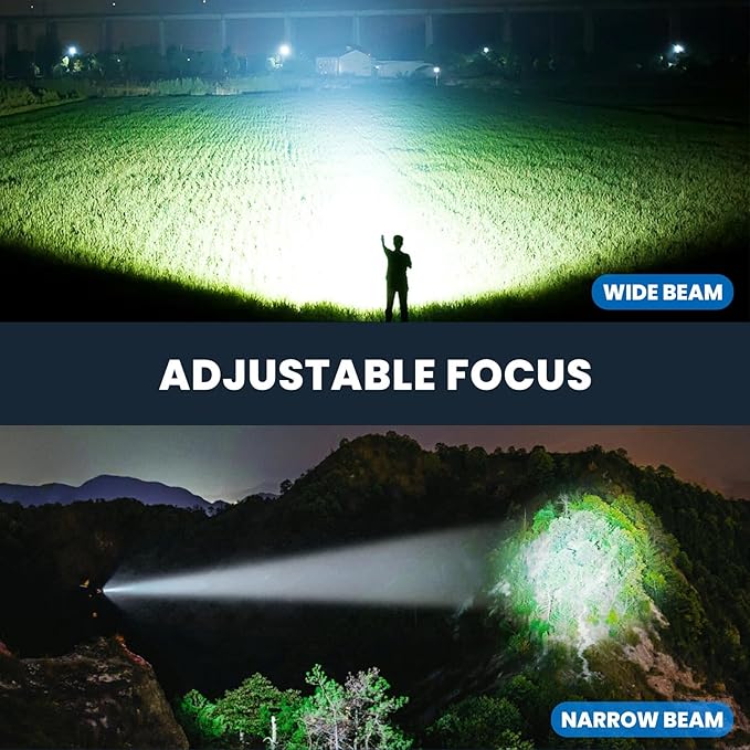 Flashlight Rechargeable 90,000 High Lumens - 3 Pack Bright LED Flash Light with 5 Modes, Handheld
