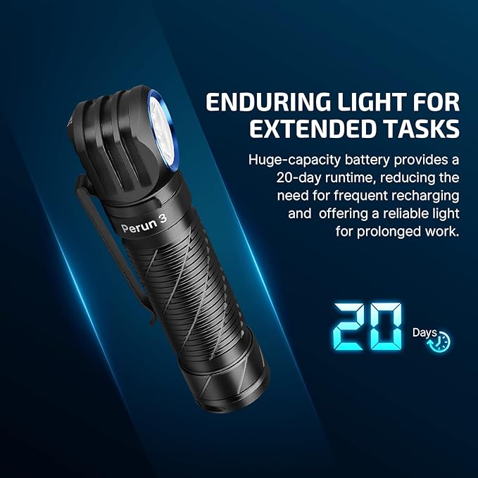 OLIGHT Perun 3 Rechargeable Headlamp Flashlight, 3000 Lumens LED Headlight with Red Light