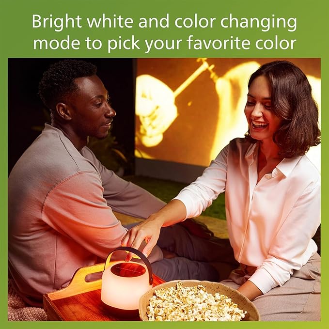 PHILIPS LED Solar Portable Light, 3-in-1 Light Setting 1-Pack Bright White (3000K), Color Changing