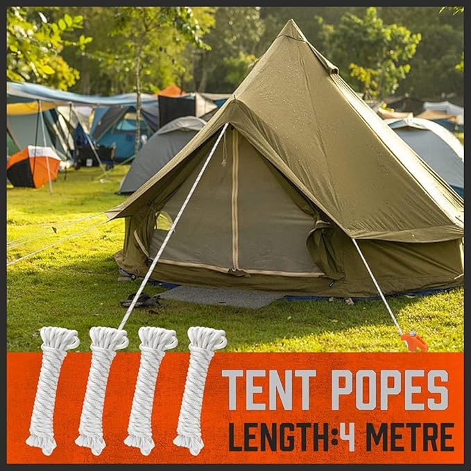 HORUSDY 26 Pack 20CM / 8-Inch Heavy Duty Tent Stakes Awning Pegs Camping Stakes with with 4x13ft