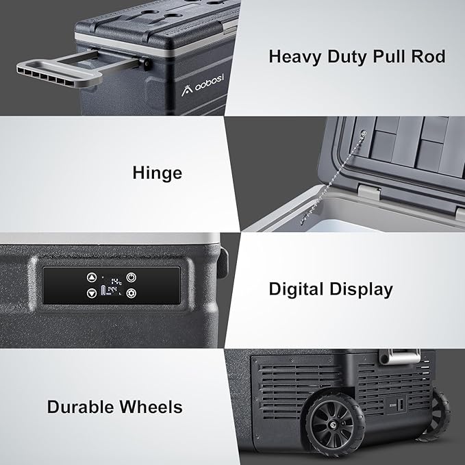 BODEGACOOLER 12 Volt Car Refrigerator,80 Quarts Portable Fridge,75L RV Freezer Single Zone,with APP