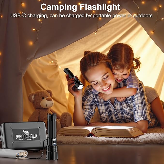 Flashlight 2000 High Lumens Rechargeable - 30W Super Bright LED Flash Light | 5000ft Beam & 12H