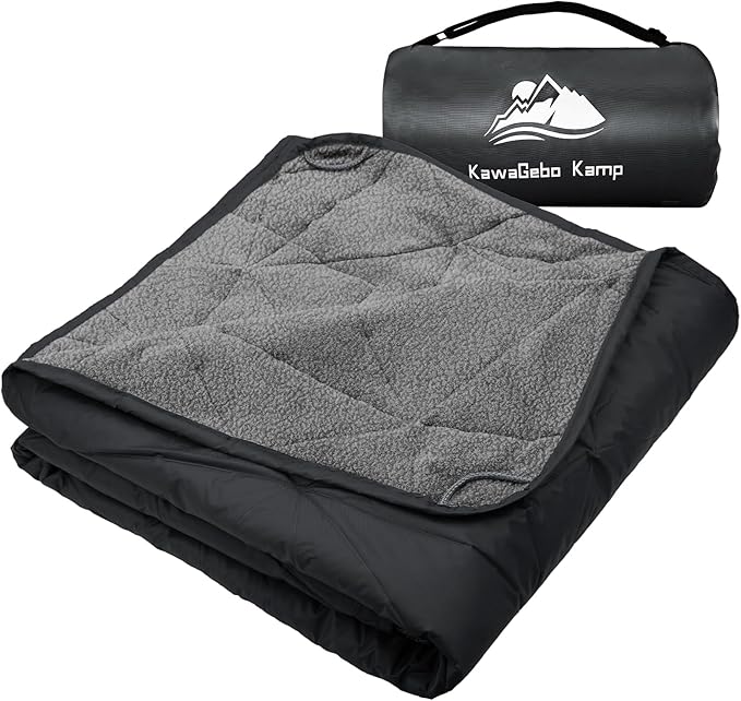 Outdoor Waterproof Blanket, Foldable Fleece Stadium Blanket for Outdoor Sports Event, Camping, Car