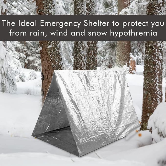 NOVAMEDIC Emergency Foil Mylar Thermal Blankets - Pack of 200, 84"x52", Individually Wrapped