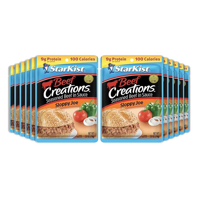 StarKist Beef Creations Sloppy Joe, 2.6 oz Pouch, 12 pack