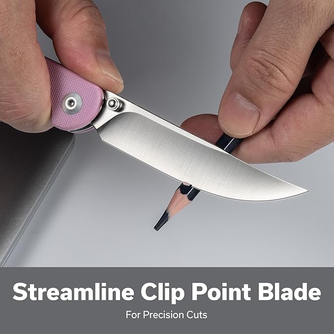 SENCUT Skelfin Pocket Knife for EDC, Folding Knife with 3.3'' Blade & G10 Handle, for Camping