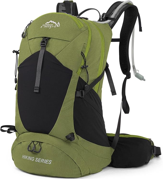 Hiking Backpack, Waterproof Hiking Daypack with 3L Water Bladder and Rain Cover, Lightweight Travel