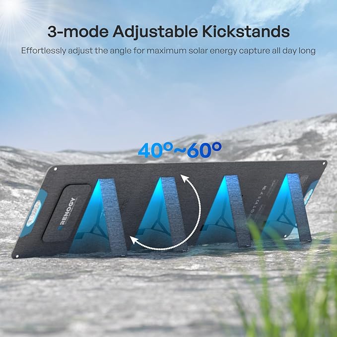 Renogy 200W Portable Solar Panel, IP65 Waterproof Foldable Solar Panel Power Backup, Solar Charger