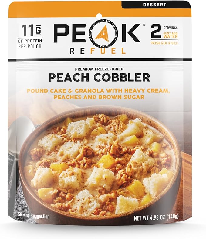 Peak Refuel Cobbler | Protein | Calories | 100% Real Ingredients | Premium Freeze Dried Backpacking