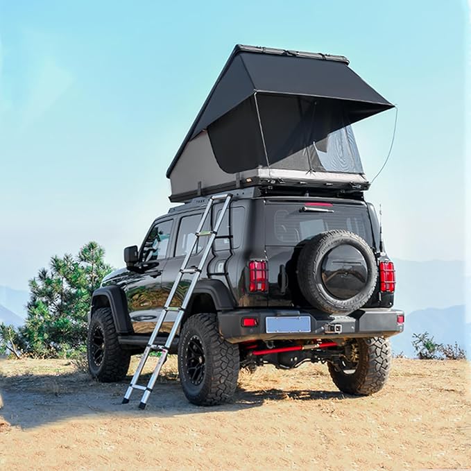 Hardshell Rooftop Tent, Car Roof Tent for Camping, Jeep, SUV, Van, with Aluminum Alloy Shell, 300D