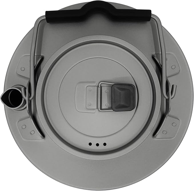 Kuvik Titanium Kettle 600ml (20.3 oz) - Ultralight and Compact Kettle for Backpacking, Camping, and