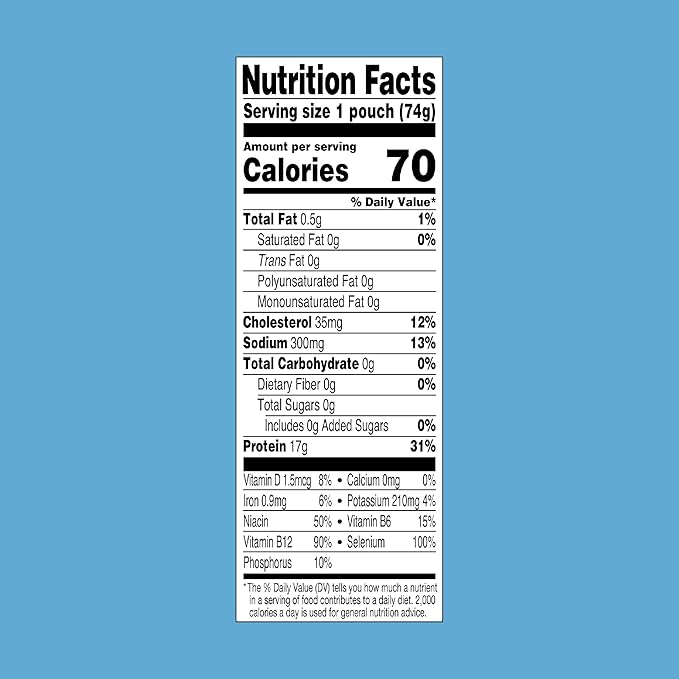 StarKist Chunk Light Tuna in Water, 2.6 oz Pouch (12 Pack) Ready to Eat Wild Caught Tuna, 17g