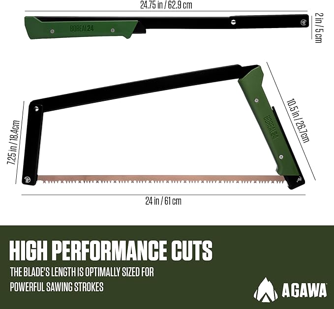 AGAWA - BOREAL24 Tripper Kit - Includes 24" Folding Saw, Nylon Carrying Case, 24" All-Purpose & 24"
