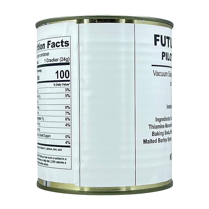 Future Essentials Sailor Pilot Bread Crackers 9.9 Oz per Can Ship’s Biscuit Ready to Eat Survival