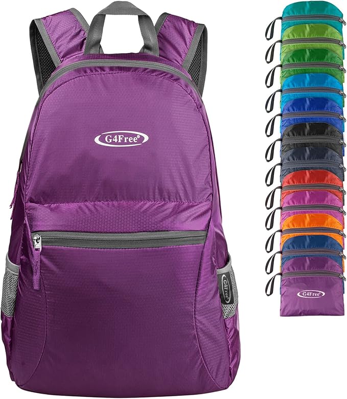 G4Free 20L Lightweight Packable Backpack Travel Hiking Daypack Foldable Backpack for Men Women