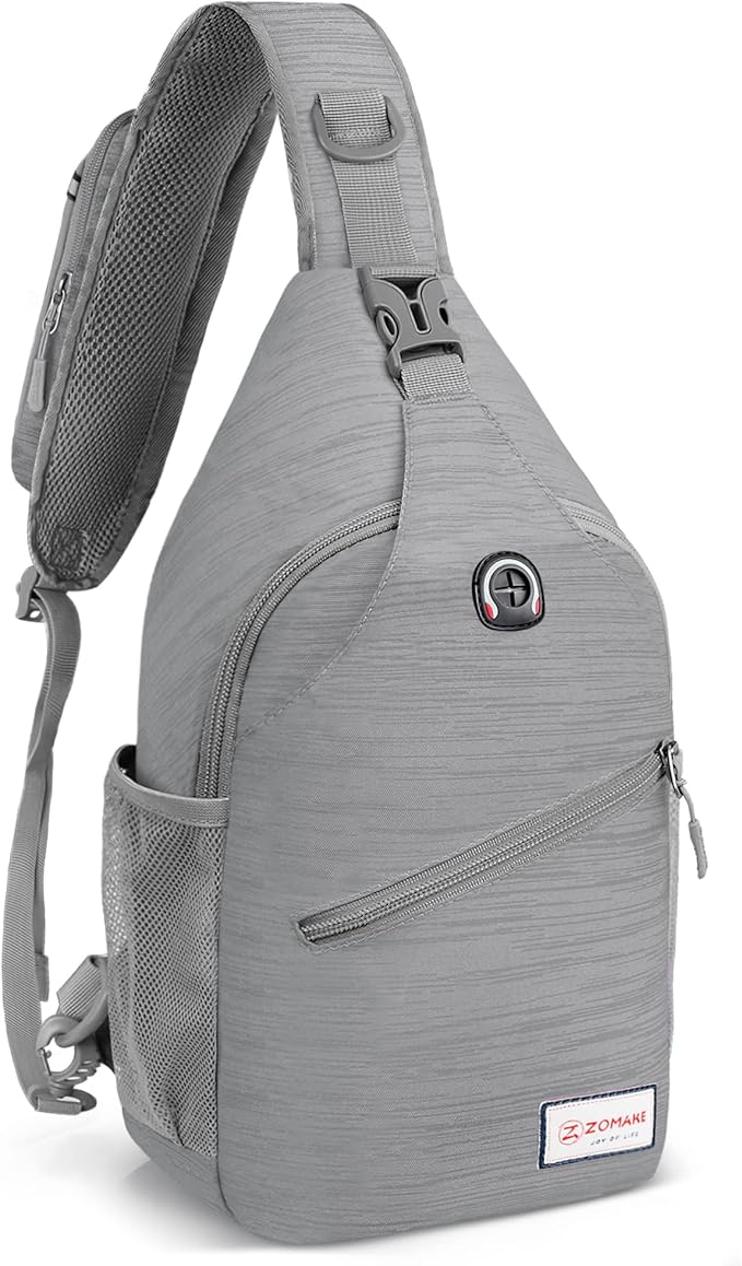 ZOMAKE Sling Bag,Small Crossbody Sling Backpack,Water Resistant Shoulder Daypack for Travel,Anti