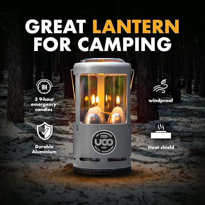UCO Candlelier Candle Lantern, Candle Lanterns for Real Candles, Perfect Outdoor Gear for Camping