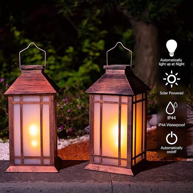 Afirst Solar Lantern Outdoor, Hanging Lights Decorative Outdoor Lighting Waterproof Umbrella Lights