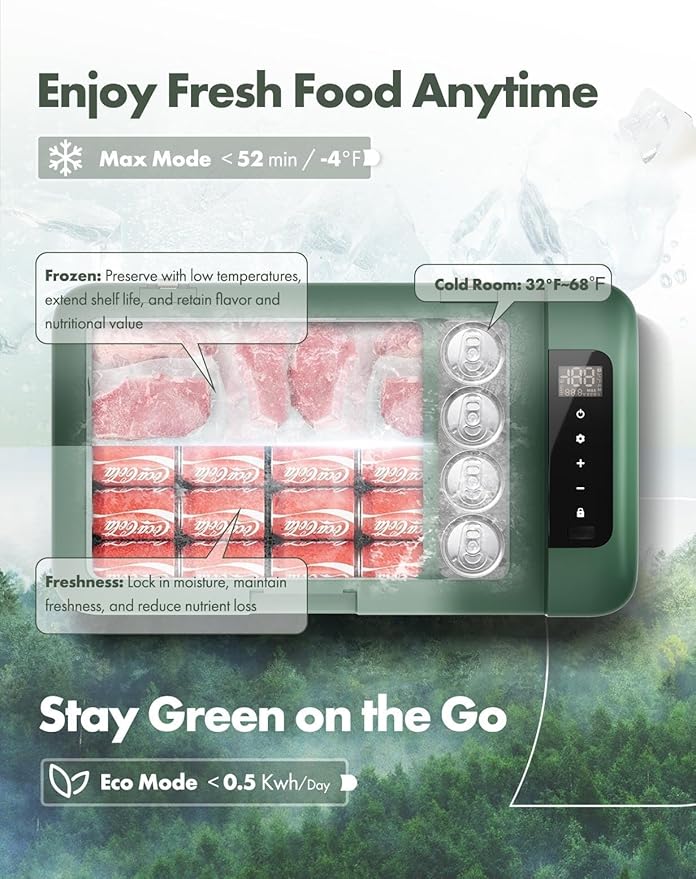 A-Premium 12 Volt Refrigerator 37QT/34.9L Portable Car Fridge Cooler, -4°F~68°F Portable Freezer