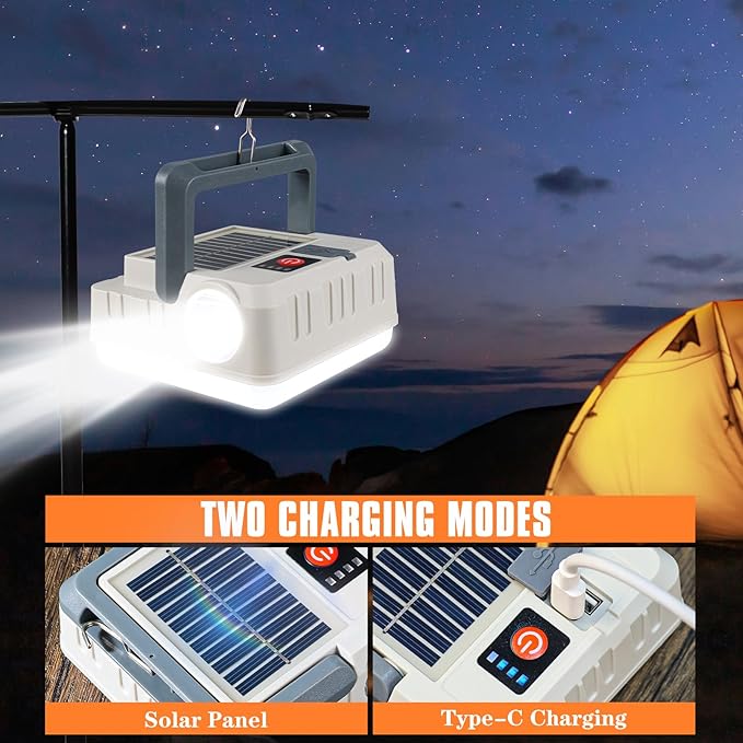 Portable Solar Power Lanterns 4 Pack, Lanterns for Power Outages, 5 Light Modes LED Camping Lights