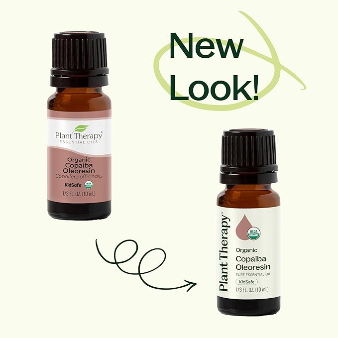 Plant Therapy Copaiba Oleoresin Organic Essential Oil 100% Pure, Undiluted, Natural Aromatherapy