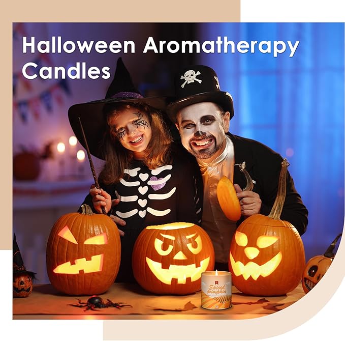 36oz Scented Fall Candles Set, 4Pack Aromatherapy Soy Wax Candles House Warming Halloween Birthday