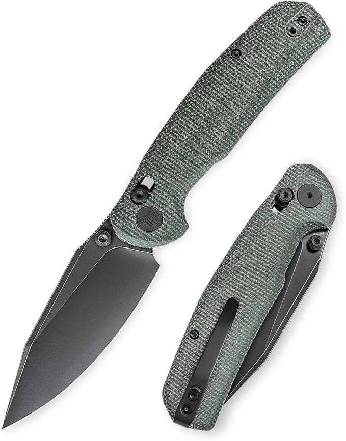 Folding Knives, 3.34??14C28N EDC Knife for Men, Pocket Knife with Clip,Thumb Stud,Micarta