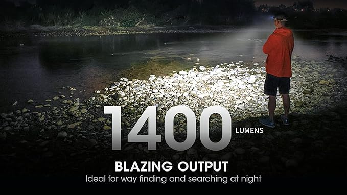 Nitecore NU43 Rechargeable Headlamp, 1400 lumens USB-C Bright Lightweight for Camping, Running, or