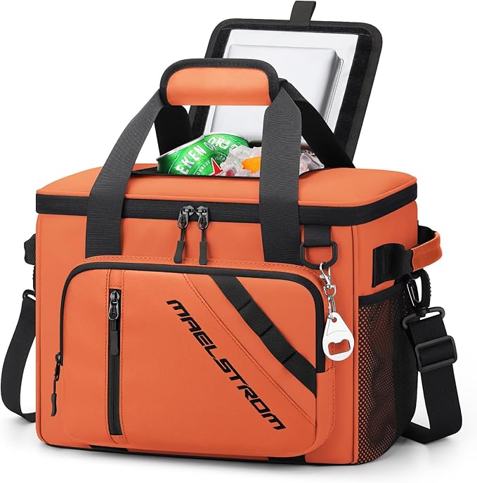 Maelstrom Cooler Bag, 30 Cans Beach Cooler, Large Leakproof Insulated Soft Cooler with Bottle