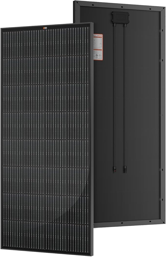 RICH SOLAR 200 Watt Black 12 Volt Moncrystalline Solar Panel High Efficiency Solar Module for RV