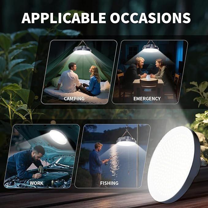 5000LM Flashlight Portable LED Camping Lantern Rechargeable Light 30W with Magnet , IPX4 Waterproof