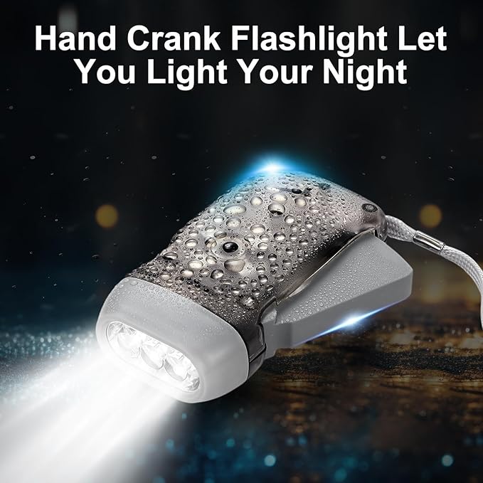 Treela 36 Pcs Hand Crank Flashlights Operation Christmas Bulk Items Squeeze Flashlight No Battery