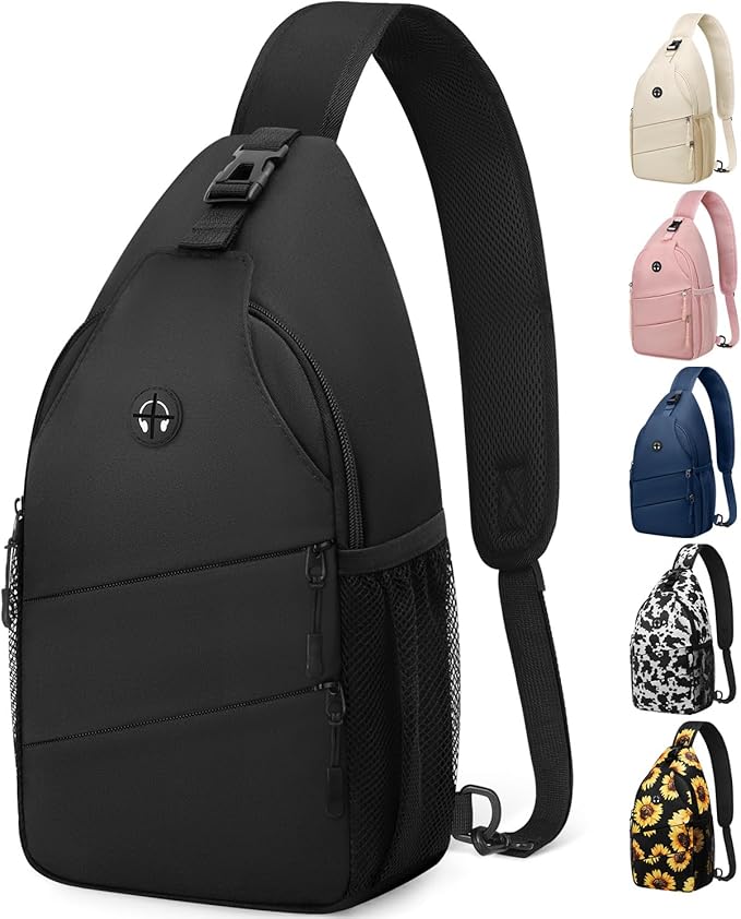 Crossbody Bags for Women Men Trendy Sling Bag Bakpack Casual Chest Bag with Convertible Shoulder