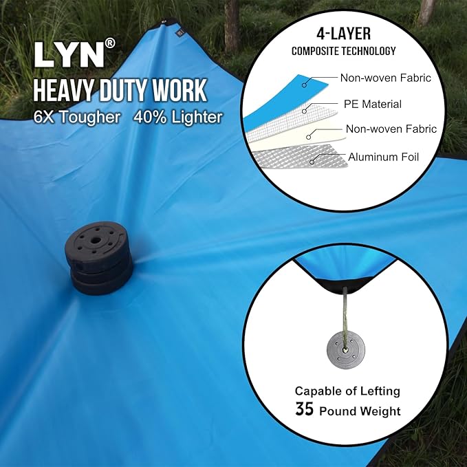 LYN Heavy Duty Emergency Blanket Survival Gear Waterproof Insulated Blanket Emergency Tarp for