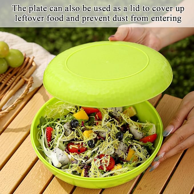 Berglander Camping Mess Kit with Bowl, Plate, Cup, Spoon, Fork, Knife and Carry Bag, Save Space