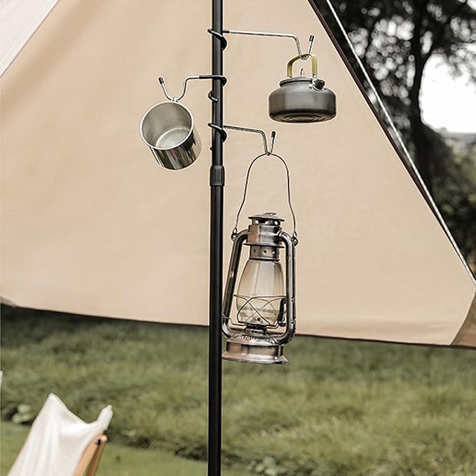 6PCs Garage Shelving Storage Outdoor Camping Lantern Non-Slip Bird Feeder Kitchen Shelving Pole