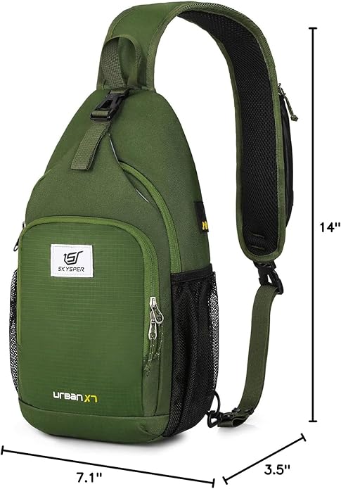 SKYSPER Sling Bag RFID Crossbody Sling Backpack Cross Body Shoulder Bag Travel Hiking Daypack for
