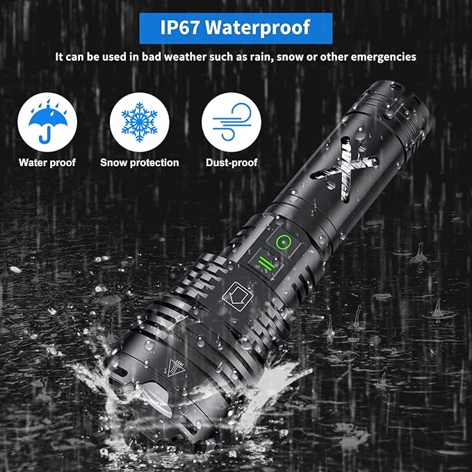 Rechargeable Led Flashlights 5200.000 High Lumens,Super Bright Flashlight True,Powerful Tactical