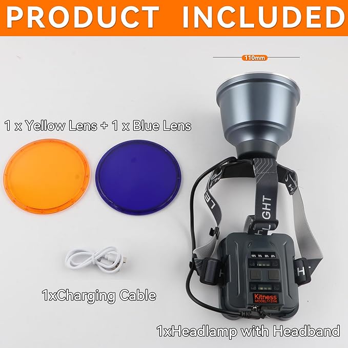 Super Bright LED Rechargeable Headlamp, 6 Adjustable Light Modes Waterproof Headlight, Constant