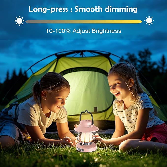 Camping Lantern for Kid Toddler Flashlight with Soft Light & Eye Protection Indoor Outdoor Hanging