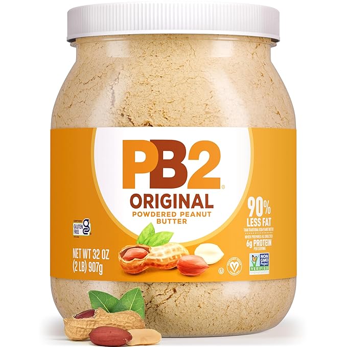 PB2 Powdered Peanut Butter Powder | 2LB Jar | Certified Gluten Free, Low-Carb, Keto Diet Friendly |