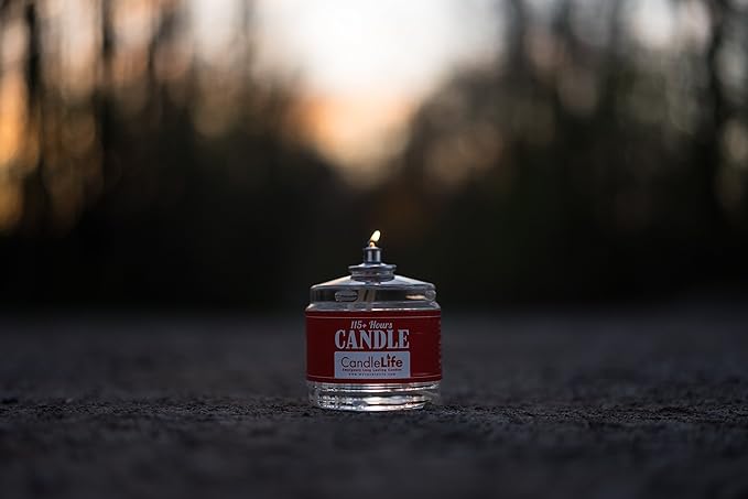 Candlelife 115-Hour Emergency Survival Candles - Long Burning, Unscented, Clean Burning Liquid
